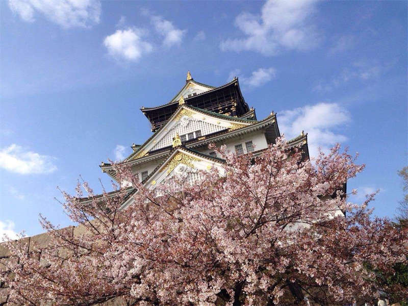 the Osaka castle